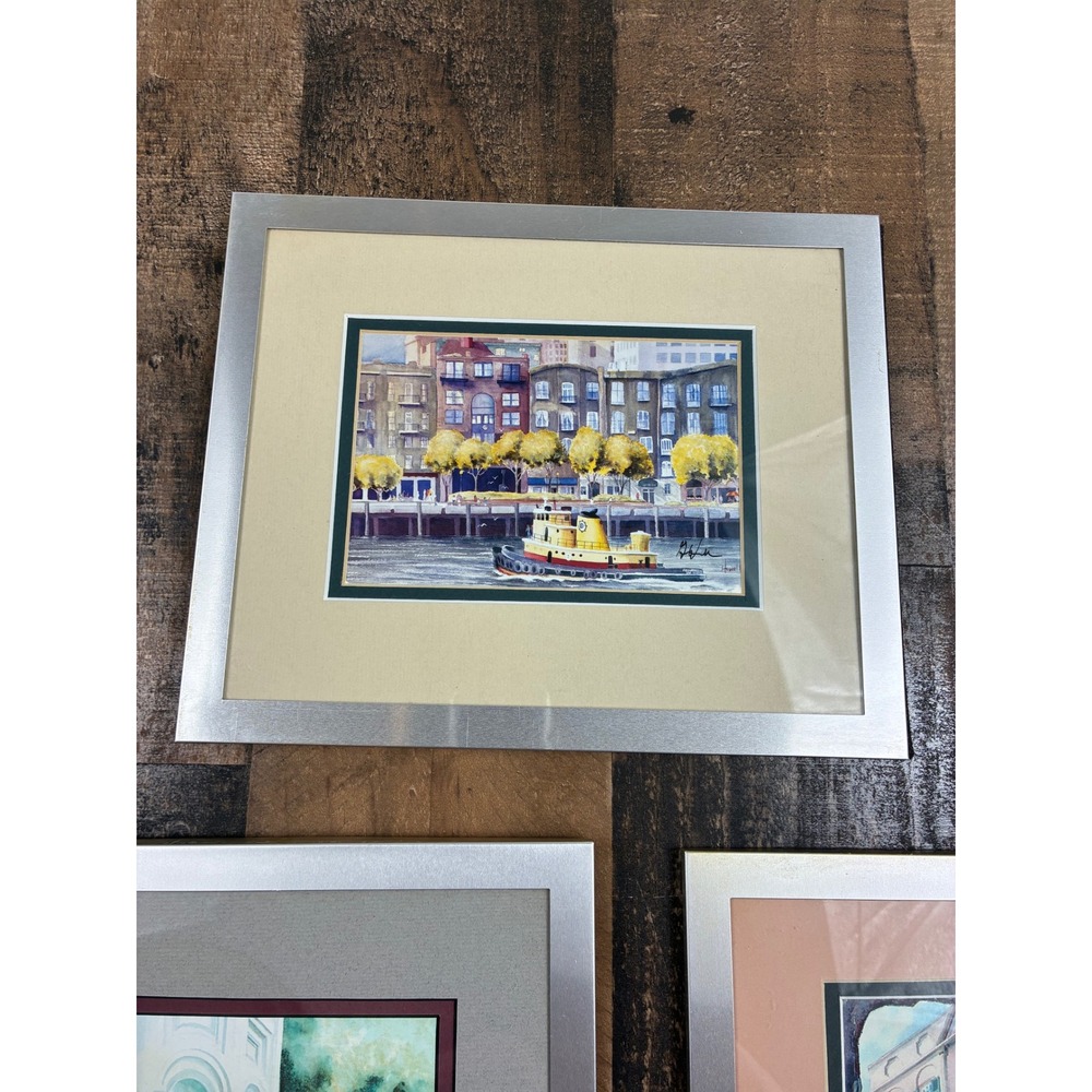 G Howell Savannah Georgia Watercolor Prints Set of 3 Signed Framed Art Decor - Picture 4 of 5
